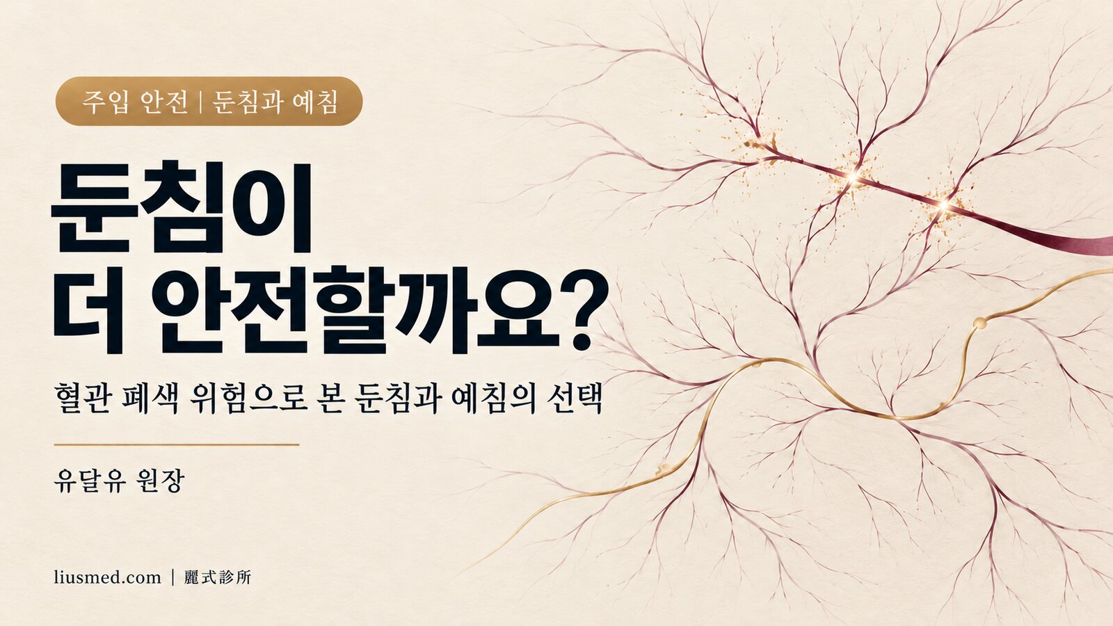 둔침이 더 안전할까요? 혈관 폐색 위험으로 본 둔침과 예침의 선택
