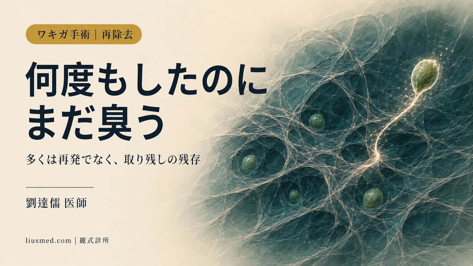 何度も手術したのにまだ臭う：アポクリン腺の取り残しの再除去と、複数回の修正手術をどう判断するか