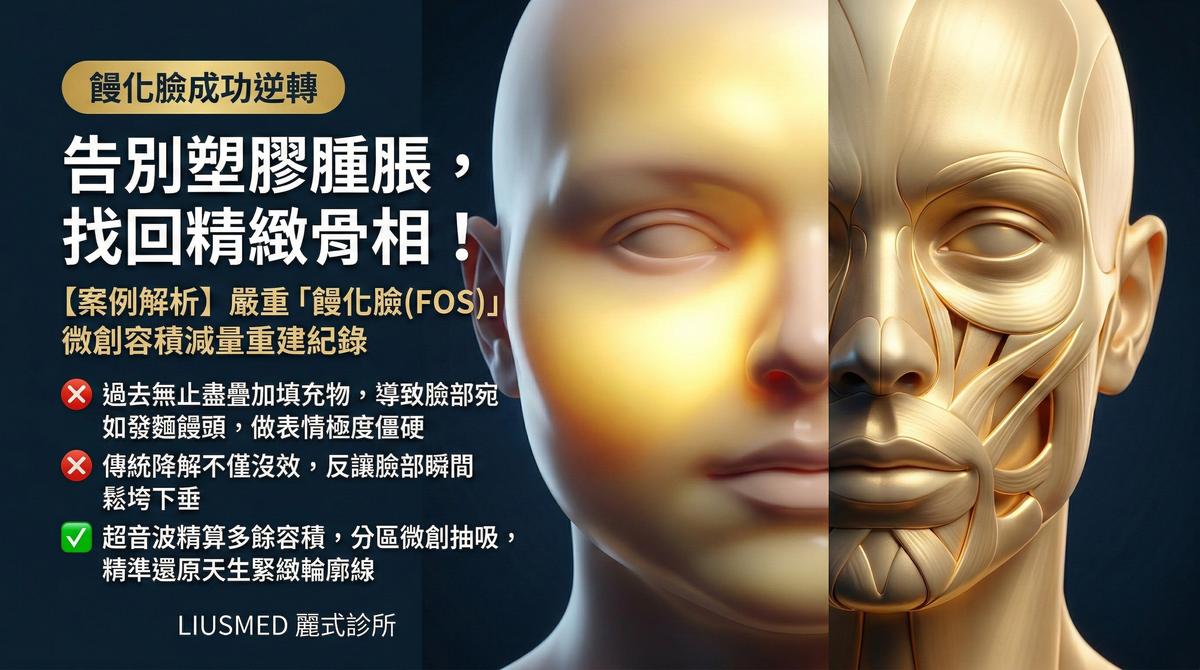 【案例解析】嚴重饅化臉（FOS）微創全臉取出重建紀錄