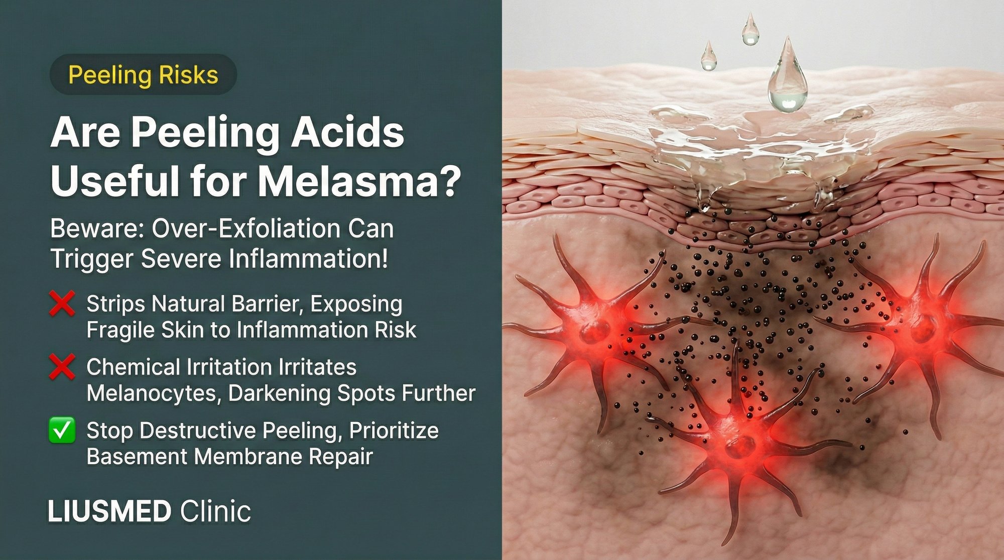 Do Chemical Peels Work for Melasma? The Risk of Triggering Worse Inflammation