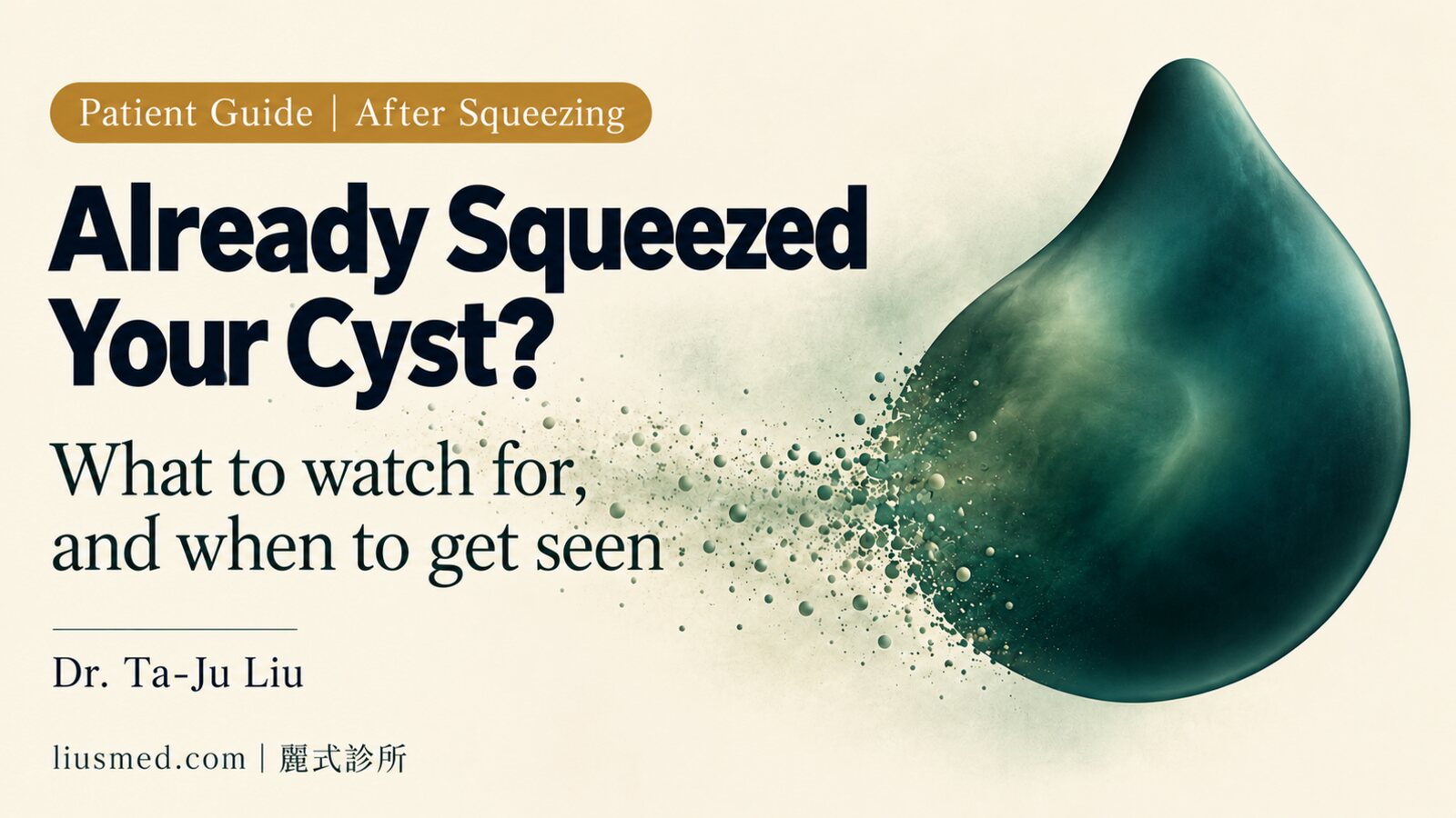 Already Squeezed a Cyst? Next Steps and When To Get Seen