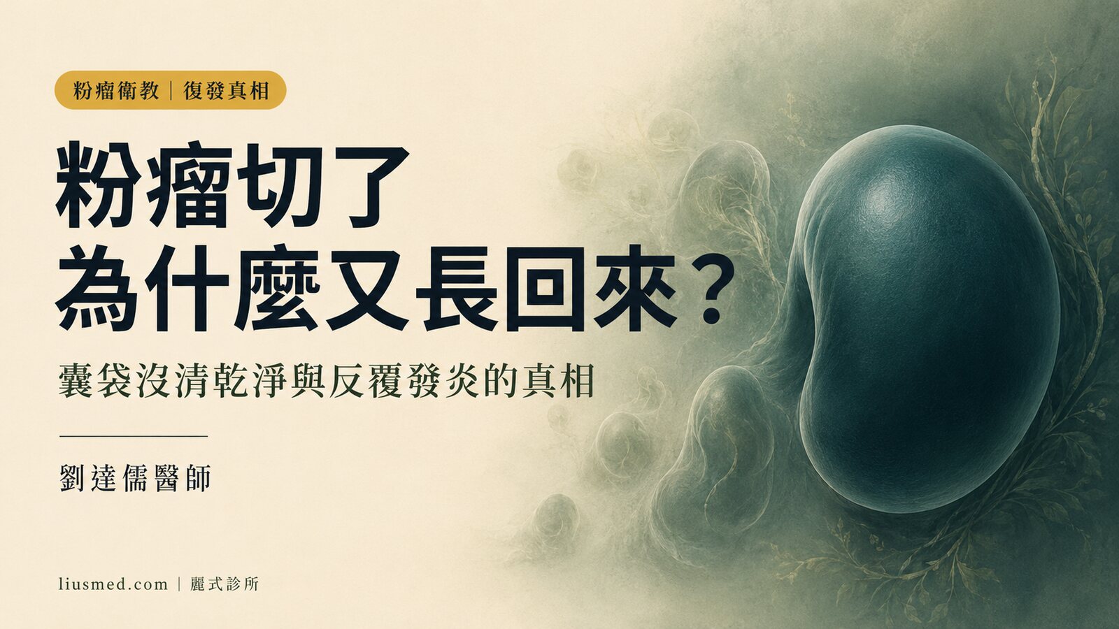 粉瘤切了為什麼又長回來？囊袋沒清乾淨與反覆發炎的真相