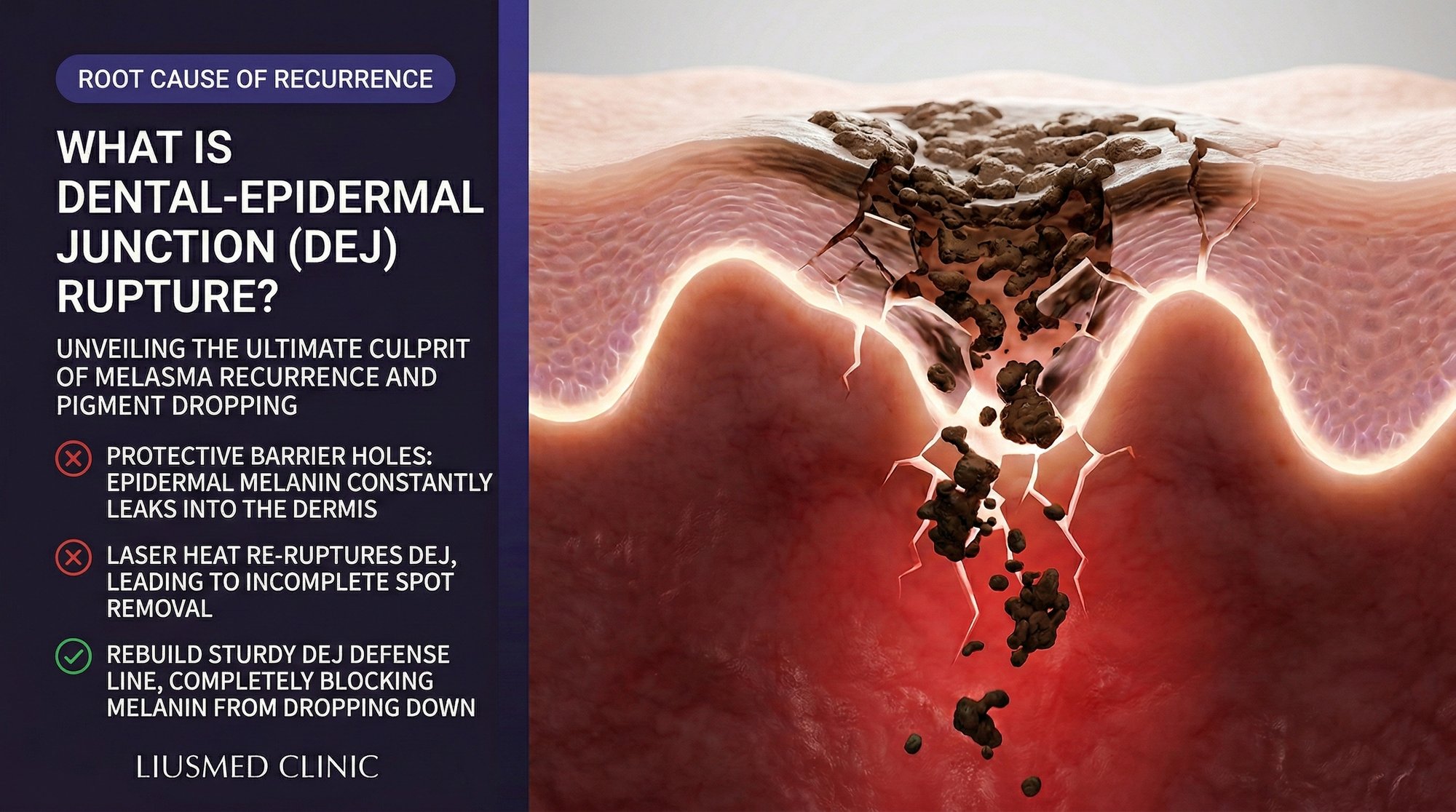 What Is Basement Membrane (DEJ) Damage? Why It's the Root Cause of Melasma Recurrence and Pigment Drop