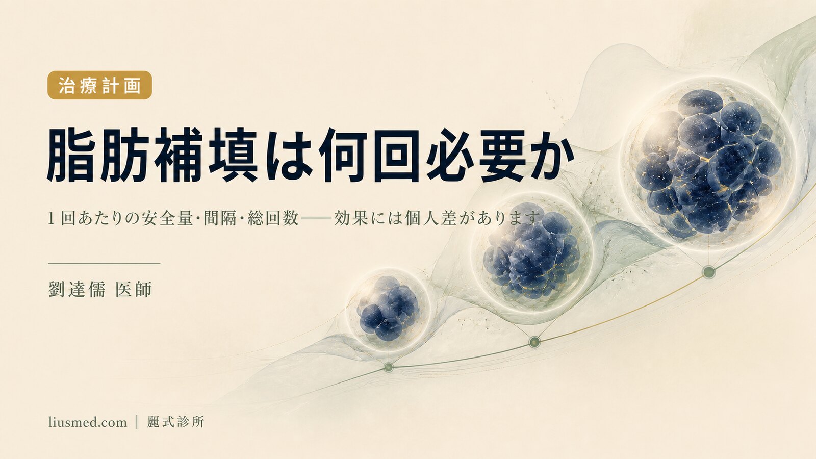 自体脂肪補填は何回必要?1回あたりの安全量・生着率・分割施術の考え方