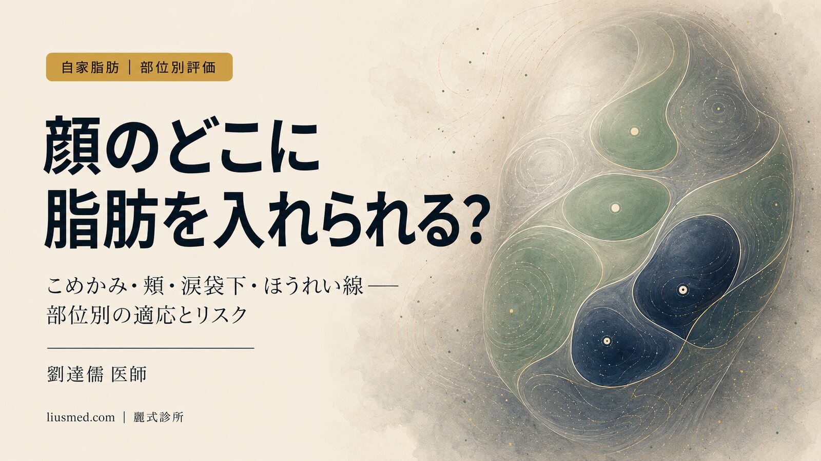 脂肪注入は顔のどこに入れられる?こめかみ・頬・涙袋下・ほうれい線の「部位別適応度」完全評価