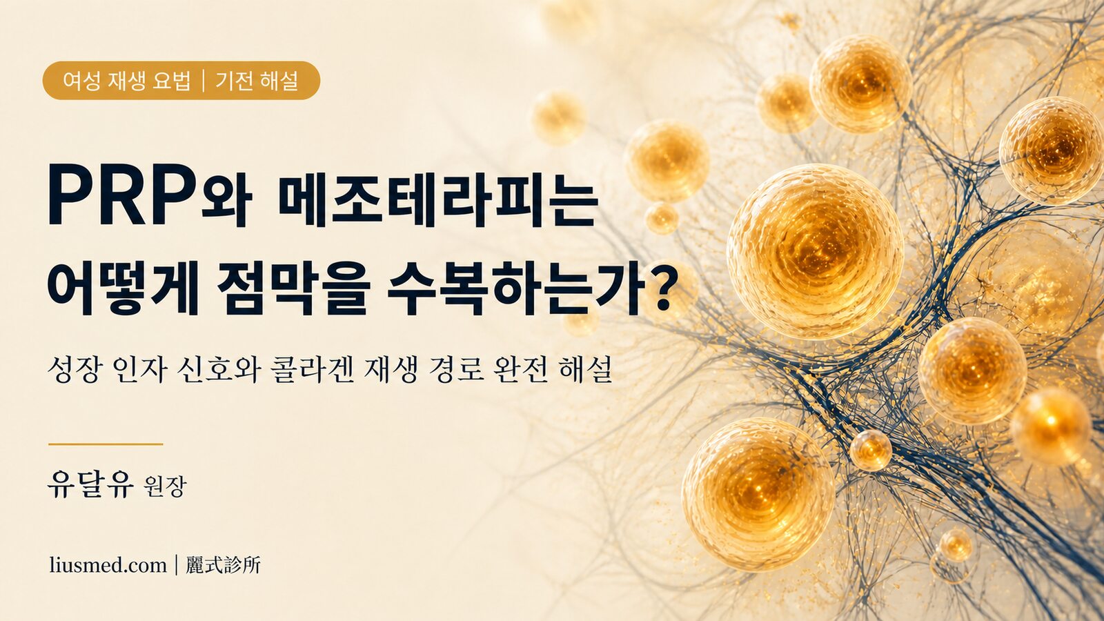 여성 프라이빗 PRP와 수광 메조테라피 기전 해설:콜라겐 재생과 점막 수복은 어떻게 시작되는가