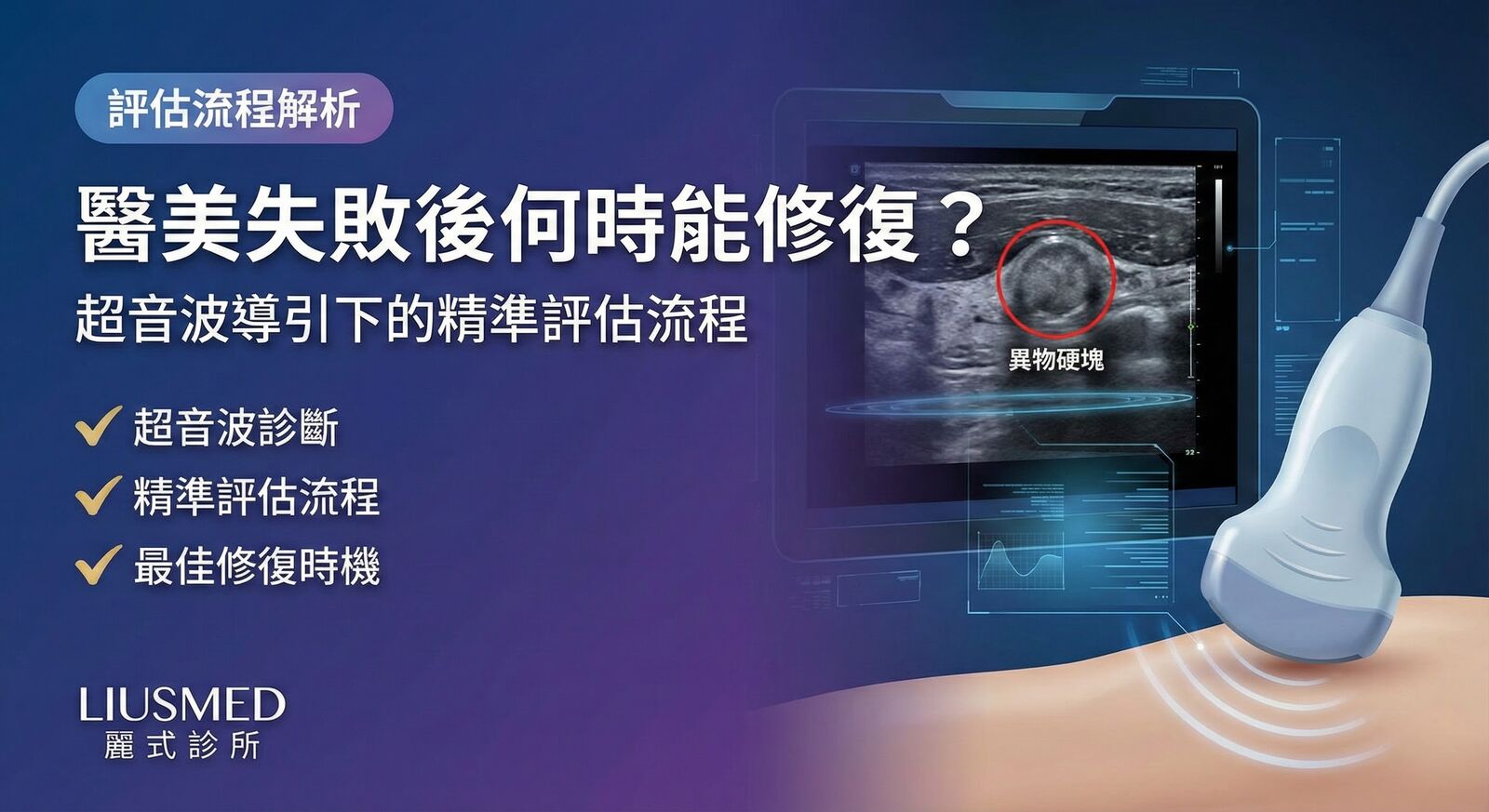 醫美失敗後何時能修復?超音波導引下的精準評估流程