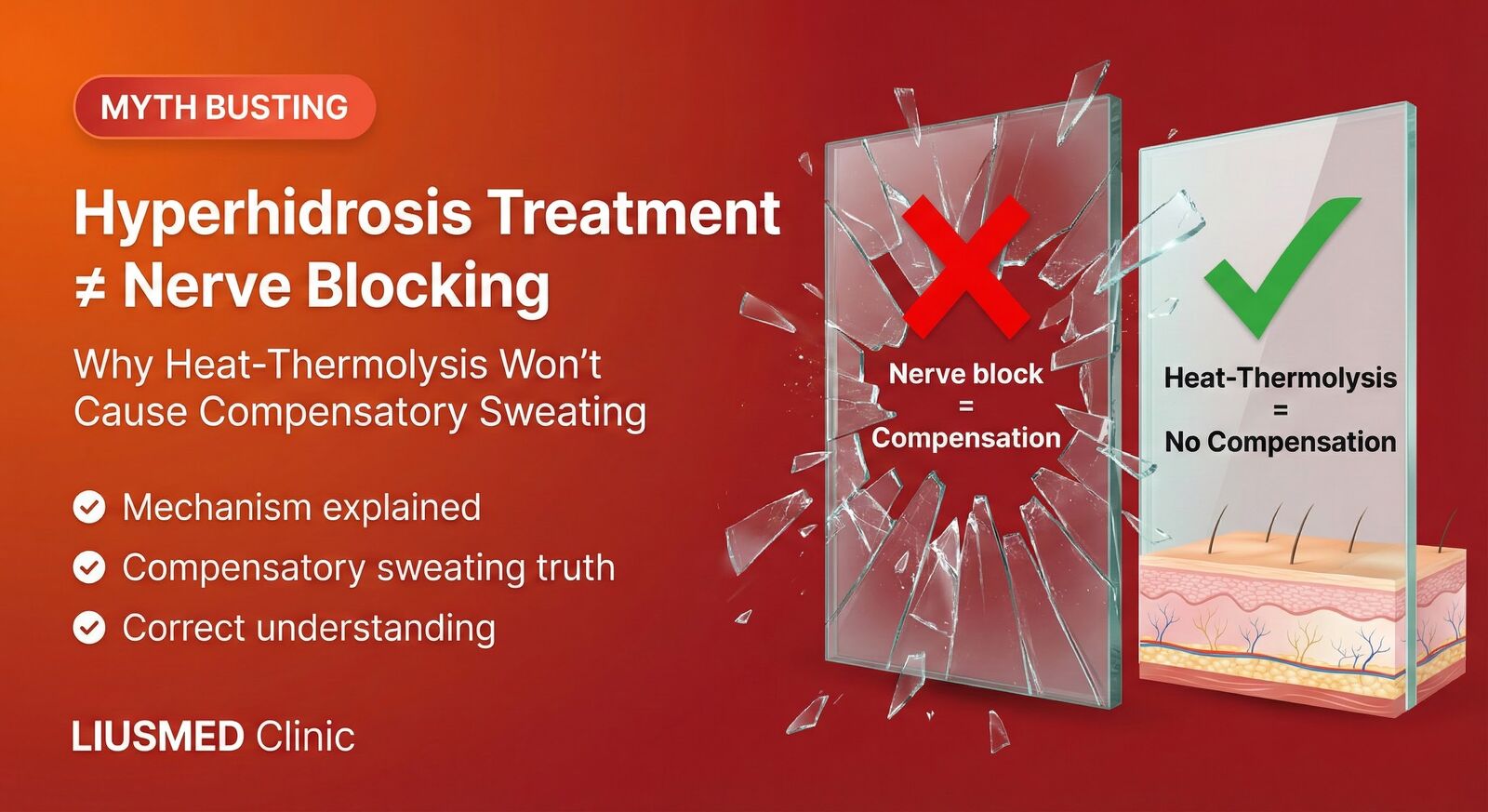 Hyperhidrosis Treatment ≠ Nerve Blocking: Why Sweat Gland Thermal Ablation Won't Cause Compensatory Sweating