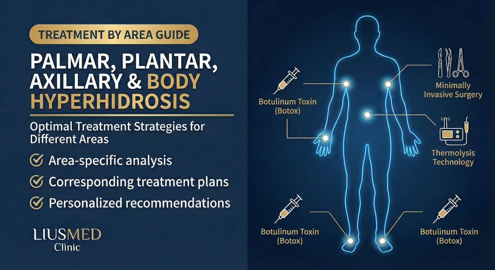 Palmar, Axillary & Plantar Hyperhidrosis: Best Treatment by Area