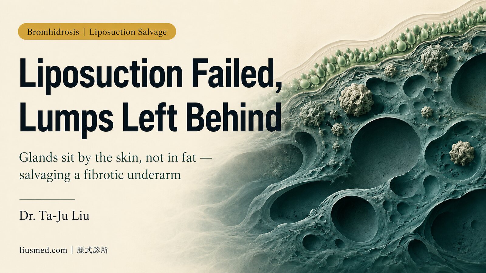 Liposuction for Bromhidrosis Didn't Help the Smell and Left Lumps? The Salvage Surgery for a Fibrotic Underarm