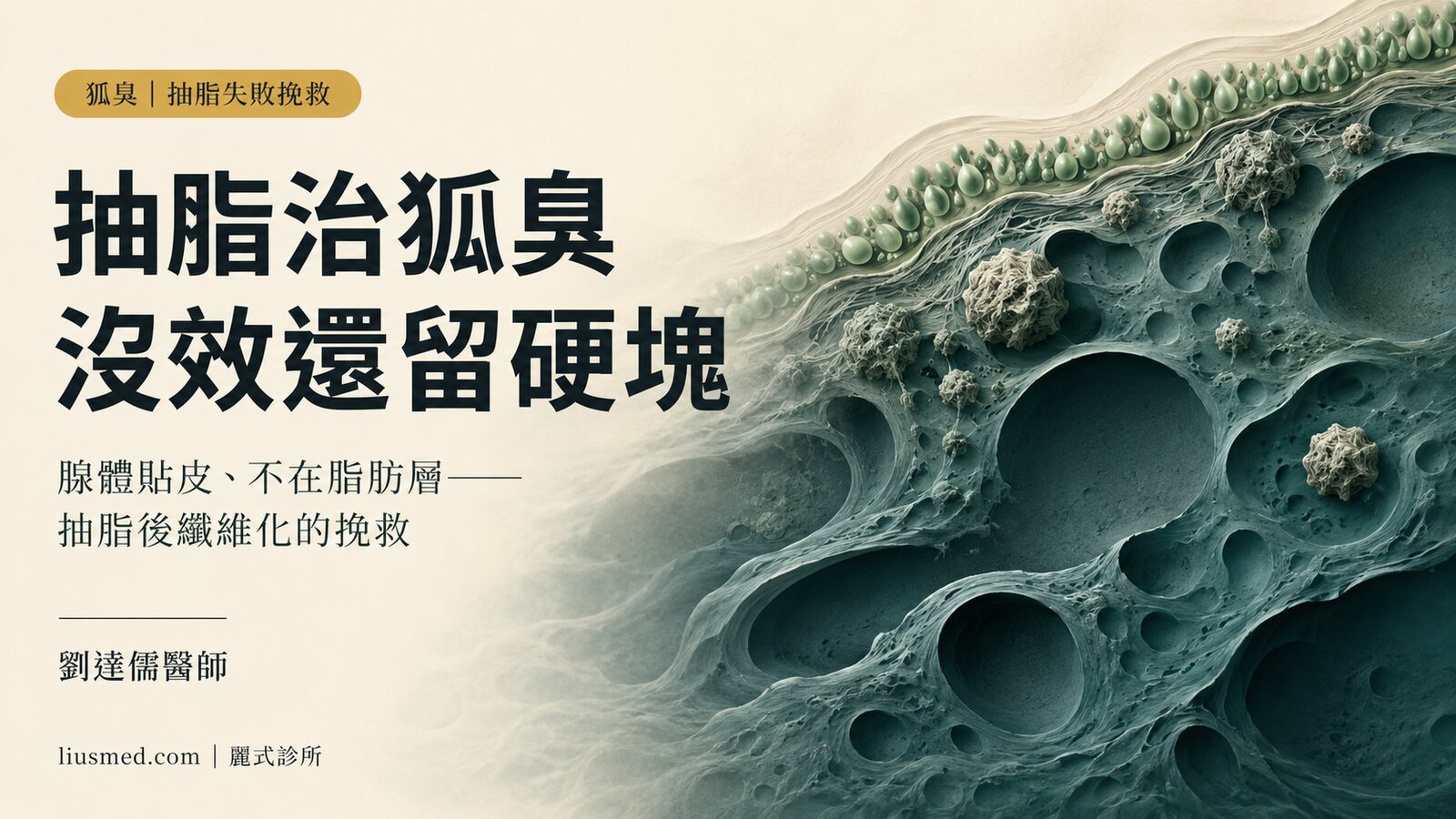 抽脂治狐臭味道沒改善、還留下硬塊?抽脂後纖維化的腋下挽救手術