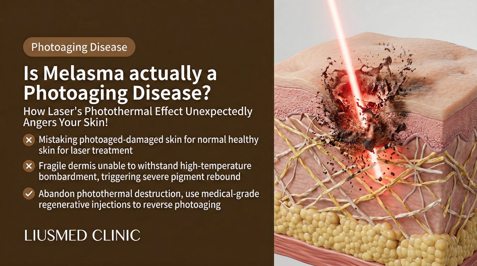 Melasma Is Actually a Photoaging Disease? How Laser's Photothermal Effect Paradoxically Angers Your Skin