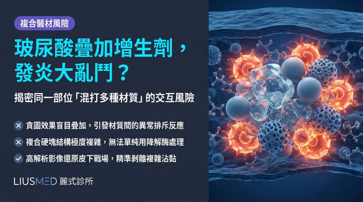 同一部位打了多種填充物:複合材料的交互風險