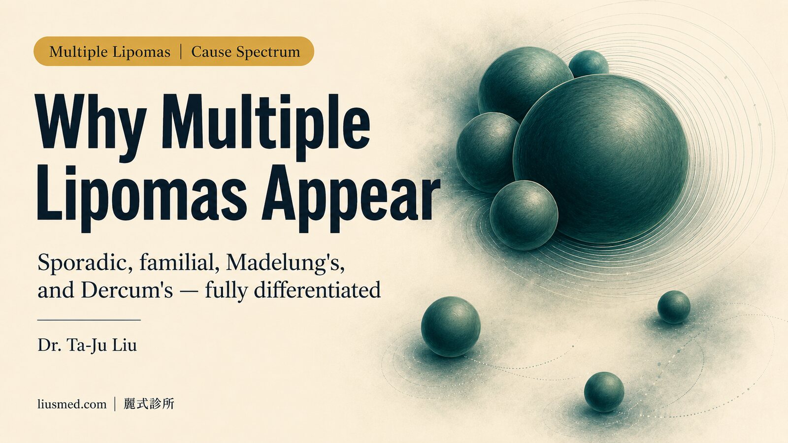 Why Do Multiple Lipomas Appear? A Complete Guide to Causes: Sporadic Type, Familial Lipomatosis, Madelung's Disease, and Dercum's Disease