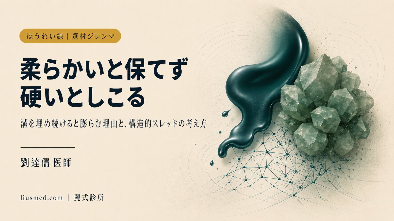 ほうれい線フィラーのジレンマ:柔らかいと保てず、硬いとしこる