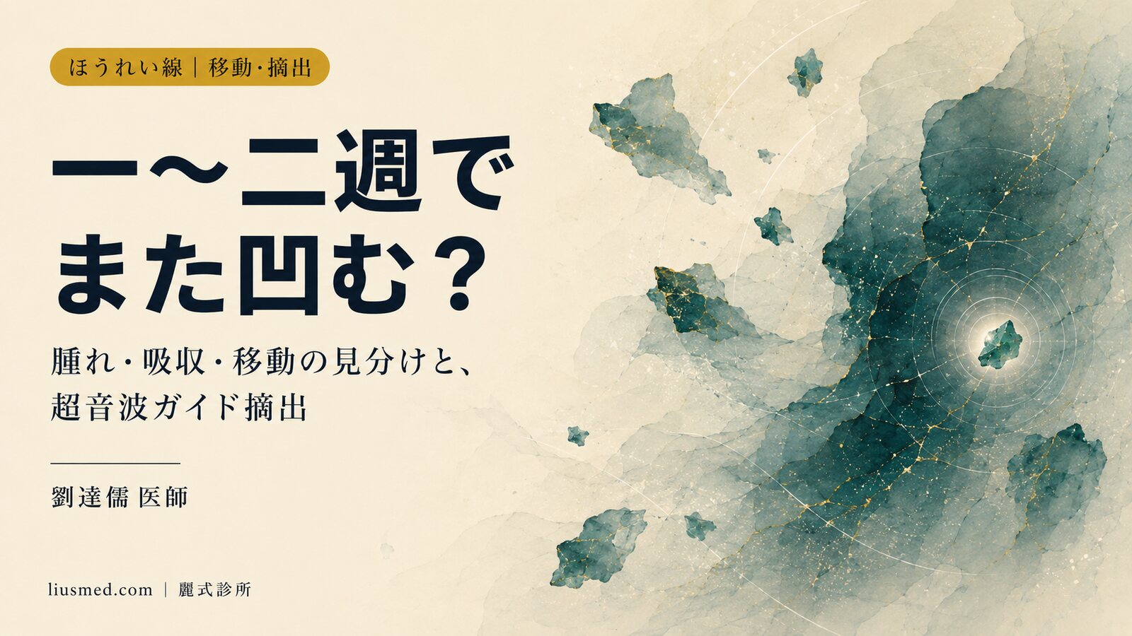 ほうれい線が一〜二週でまた凹む：移動と超音波ガイド摘出