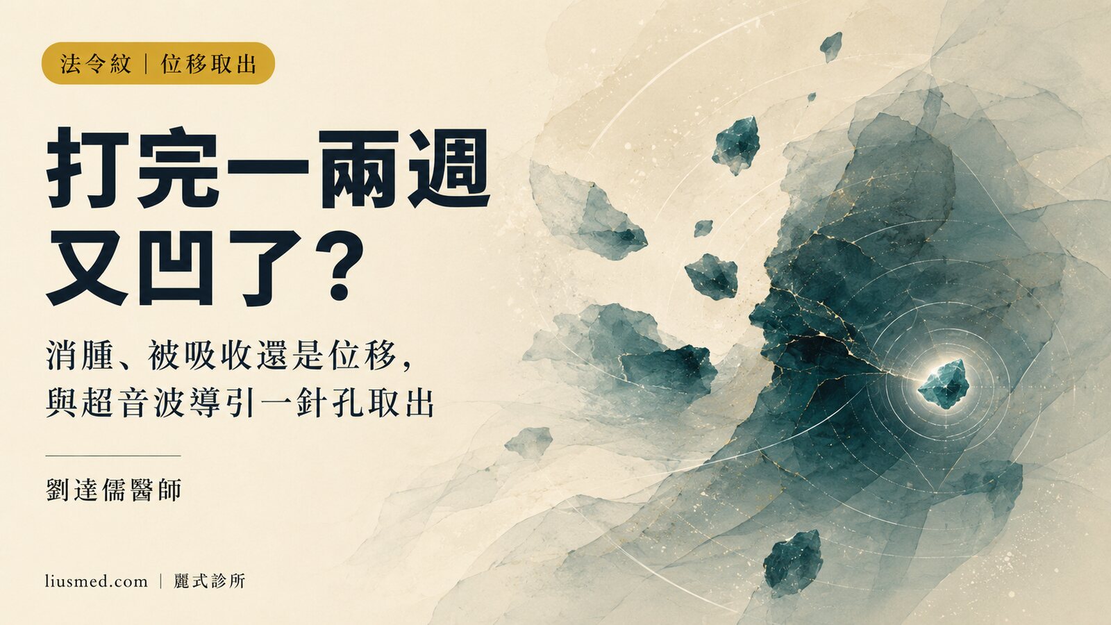 法令紋打完一兩週又凹了:位移與超音波導引取出