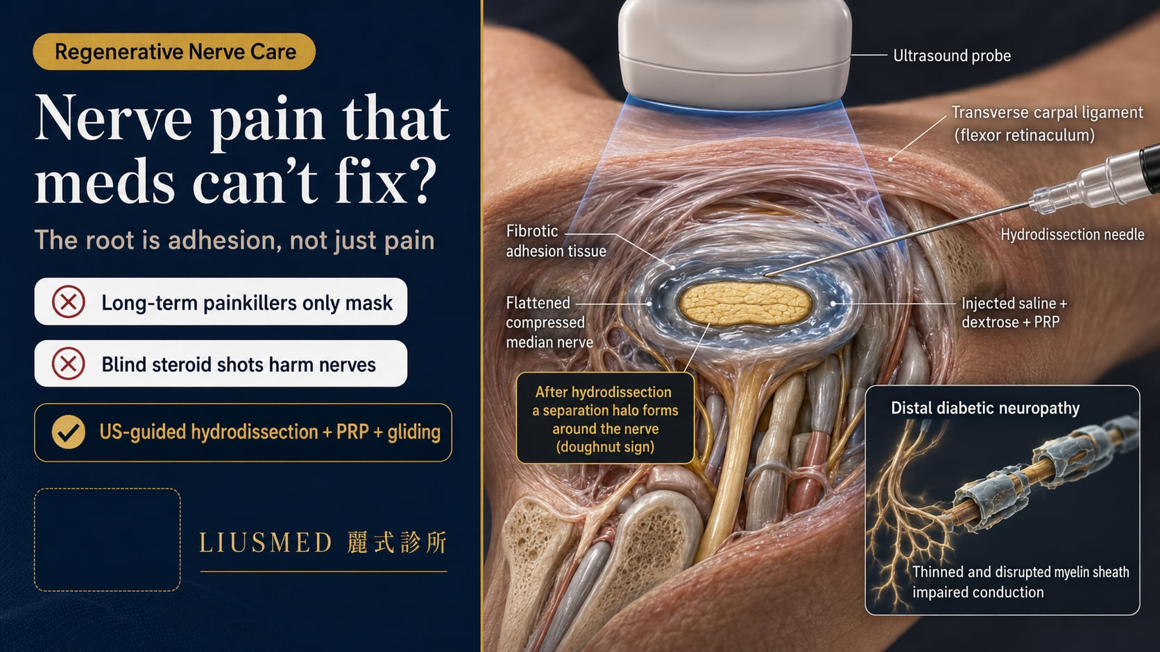 Regenerative Medicine Options for Peripheral Neuropathy: Ultrasound-Guided Hydrodissection, PRP, and Nerve Gliding (2026 Evidence)