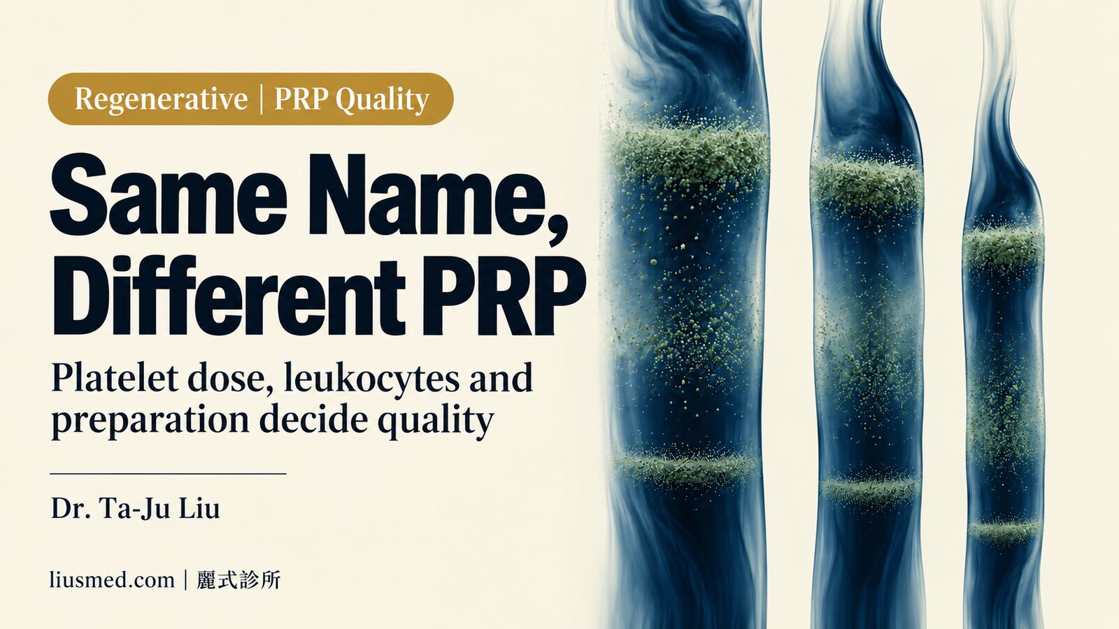 Why Two PRP Injections Called the Same Thing Behave So Differently: Platelet Dose, Leukocytes and Preparation Method