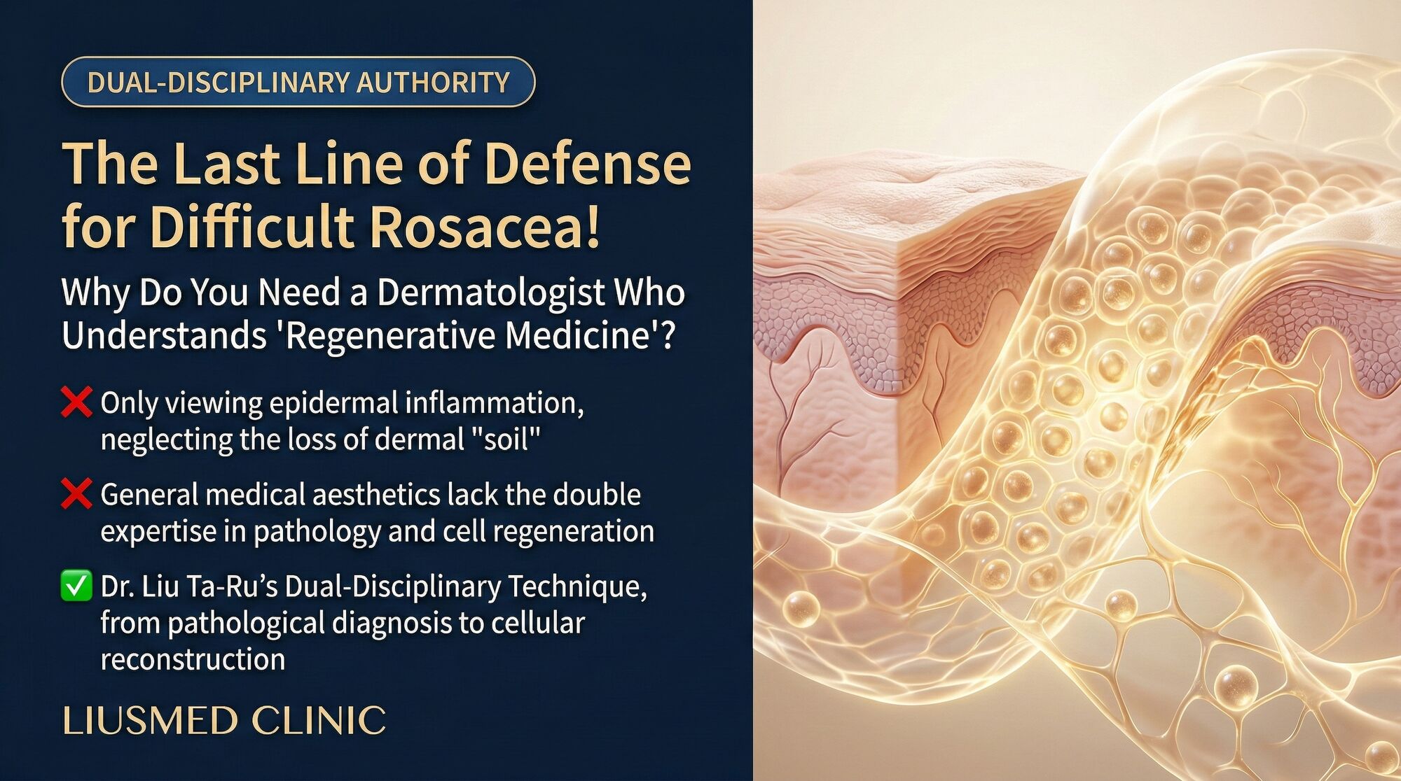 난치성 주사(Rosacea) 치료, 왜 '재생의학'과 '피부과' 이중 전문의가 필요한가?