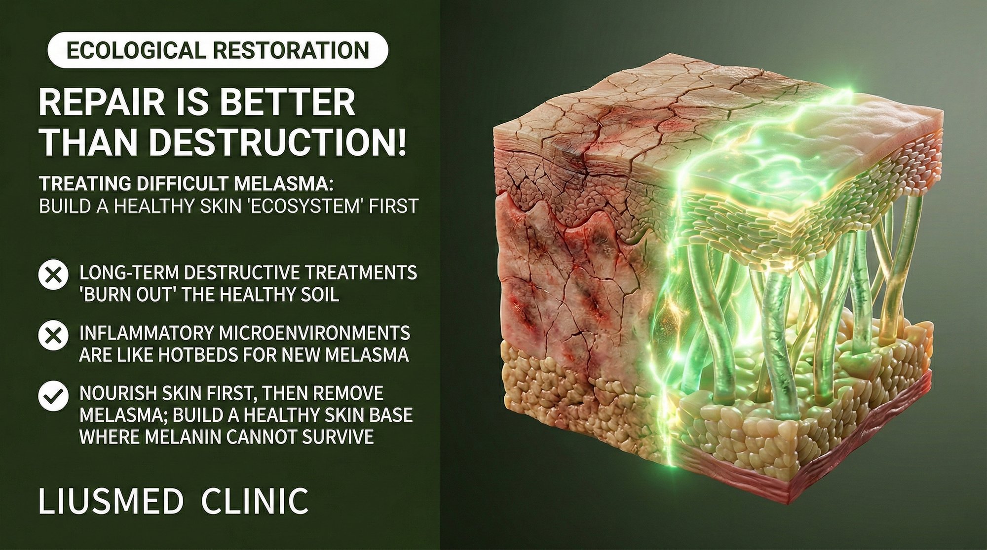 Repair Over Destruction: Why Treating Refractory Melasma Requires Rebuilding the Skin's Healthy Ecosystem