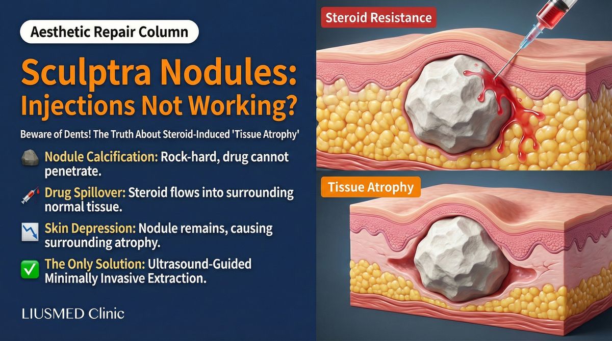 スカルプトラのしこりがステロイドで消えない？次にすべきこと