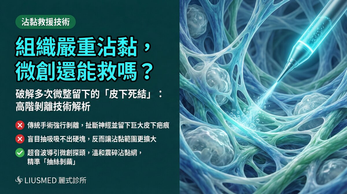 多次微整導致組織嚴重沾黏,微創手術還有辦法乾淨處理嗎?