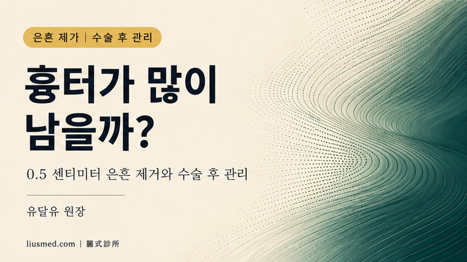 다발성 피지낭종은 흉터가 많이 남을까? 0.5 센티미터 은흔 제거와 수술 후 관리