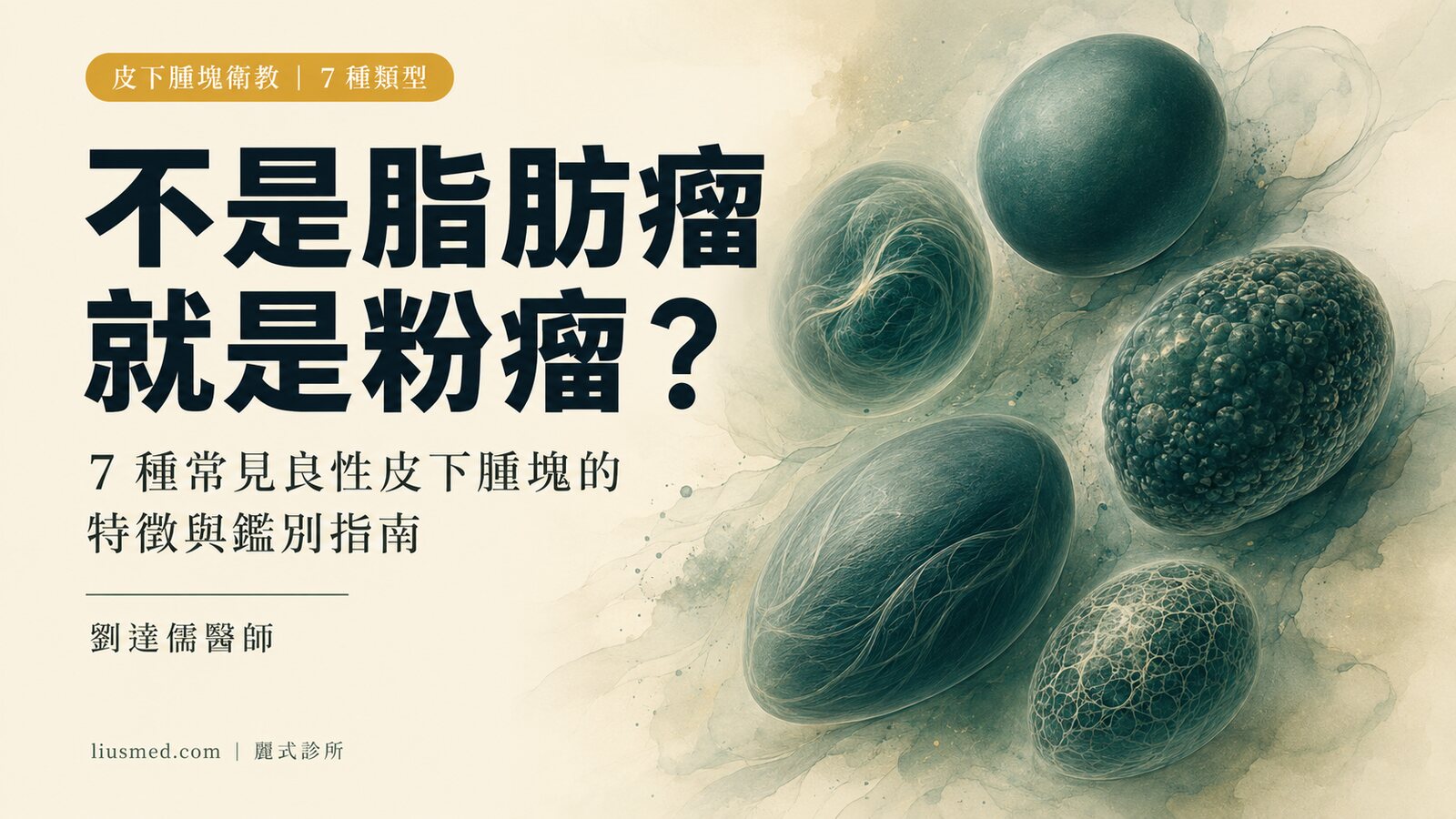 皮下腫塊不是只有脂肪瘤和粉瘤:常見良性軟組織腫塊一次認識