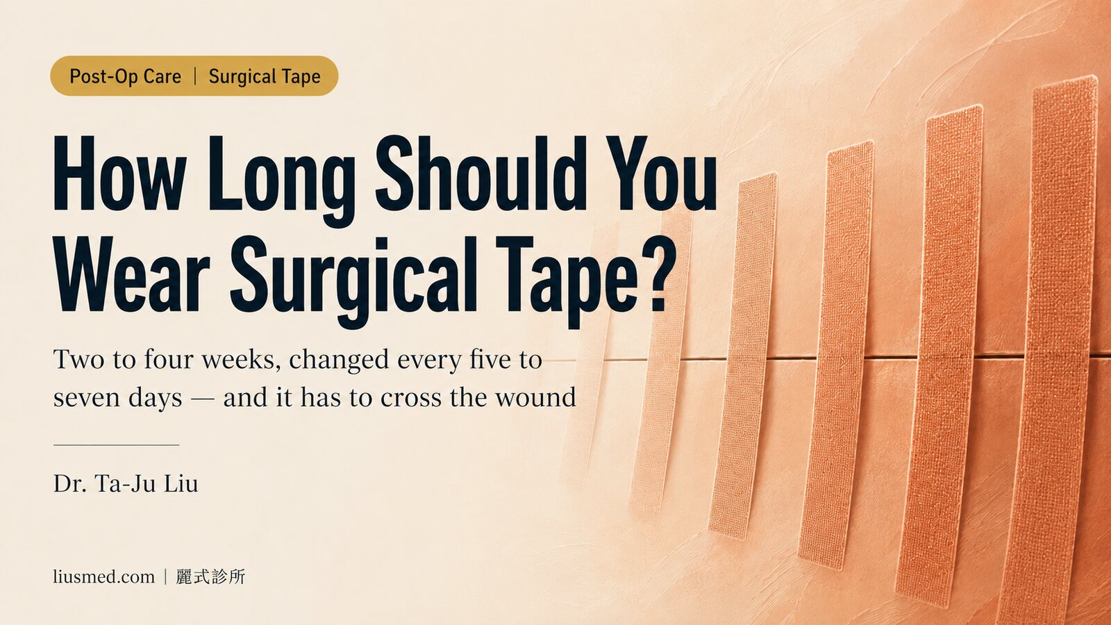 How Long Should You Wear Surgical Tape? Three Months After a C-Section, Two to Four Weeks Otherwise