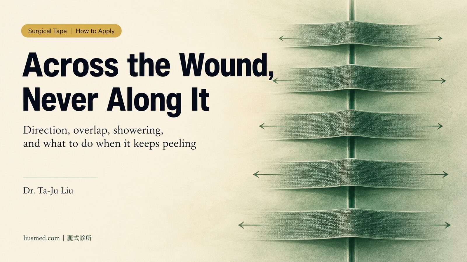 How to Apply Surgical Tape: Direction, Showering, Changing