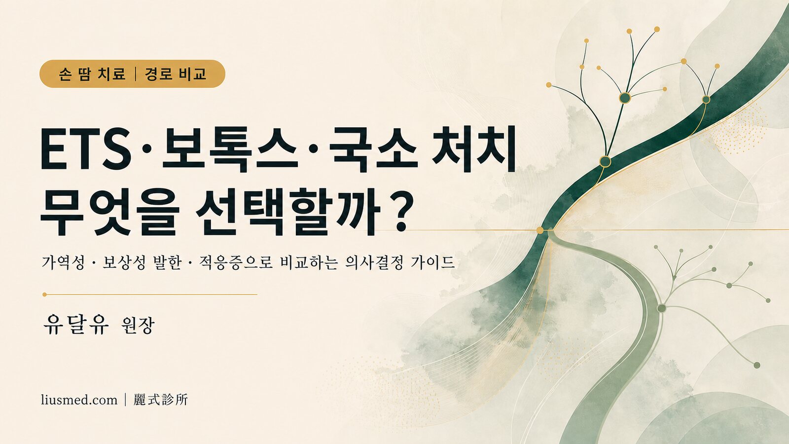 손 땀 수술 선택지 완전 가이드:ETS·보톡스·국소 한선 처치 비교와 선택법