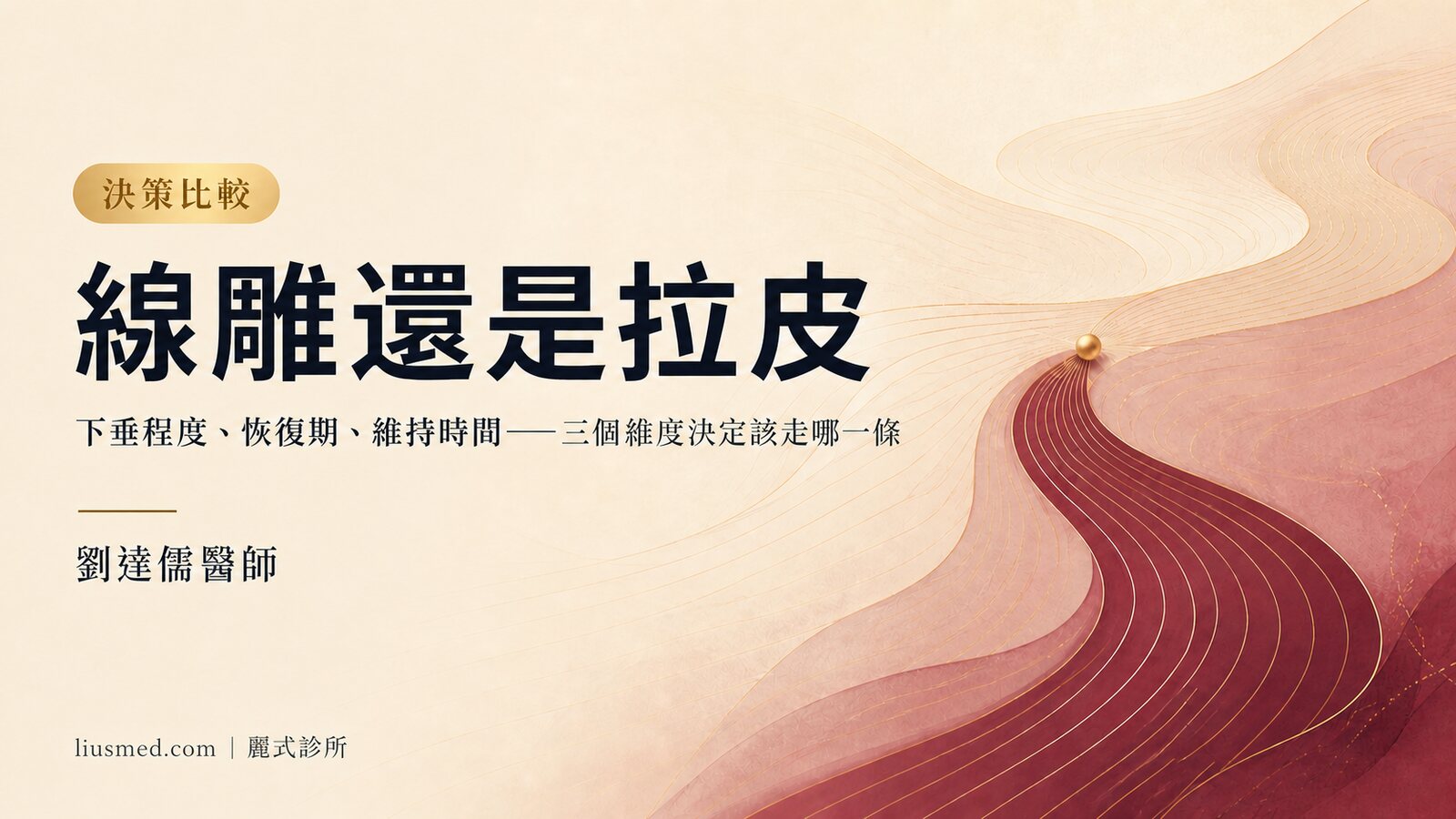 線雕 vs 拉皮手術怎麼選？下垂程度、恢復期、維持時間與可逆性完整比較
