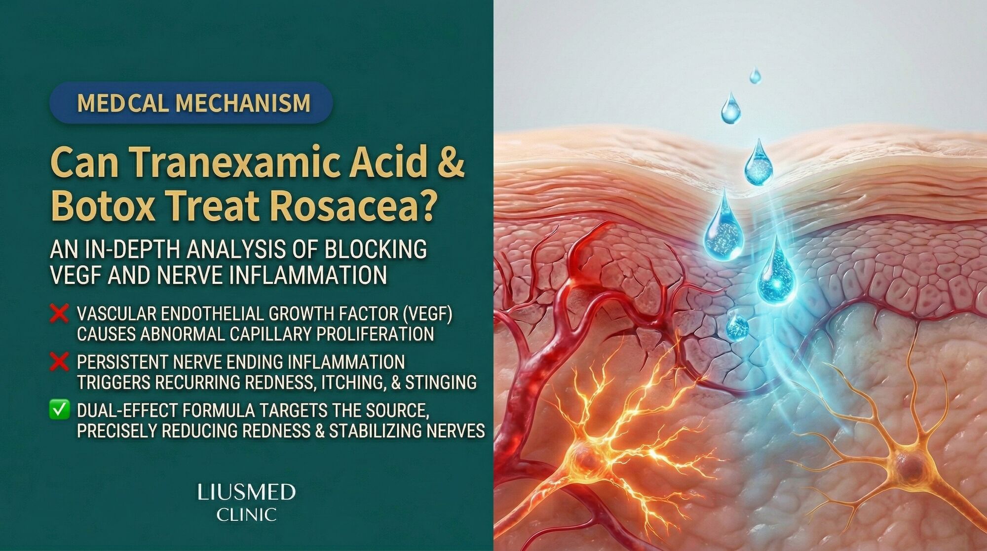 Can Tranexamic Acid and Microbotox Treat Rosacea? The Science of Blocking VEGF and Neurogenic Inflammation