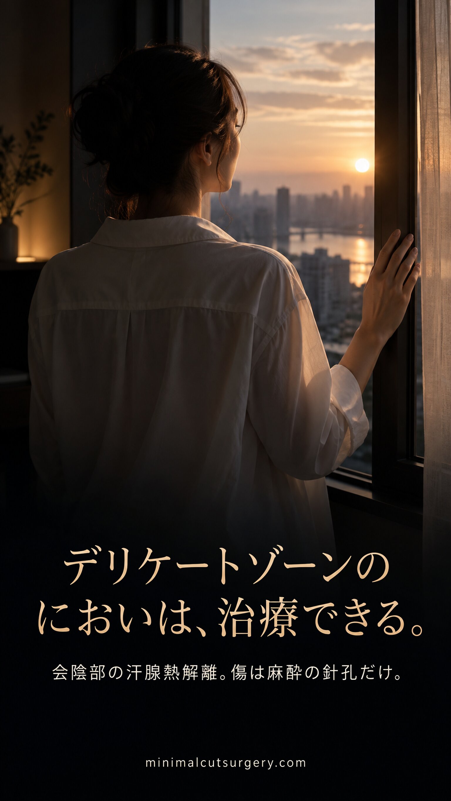 デリケートゾーンのにおいは、治療できる。 — 会陰部の汗腺熱解離。傷は麻酔の針孔だけ。