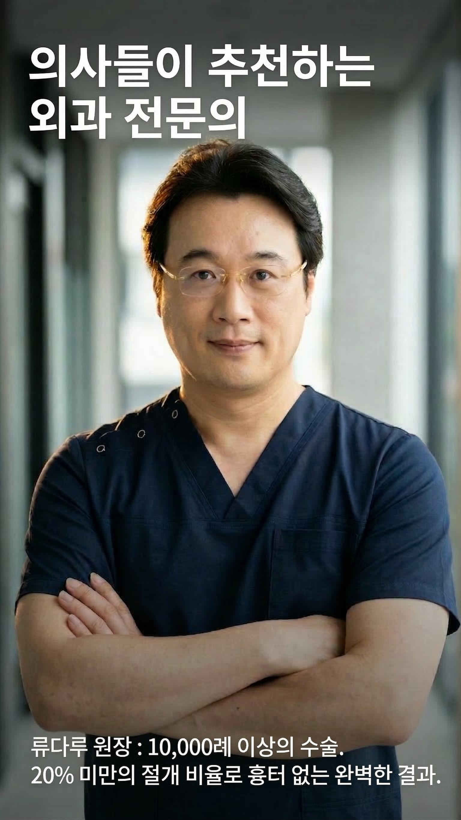 의사들이 추천하는 외과 전문의 — 류다루 원장: 10,000례 이상의 수술.