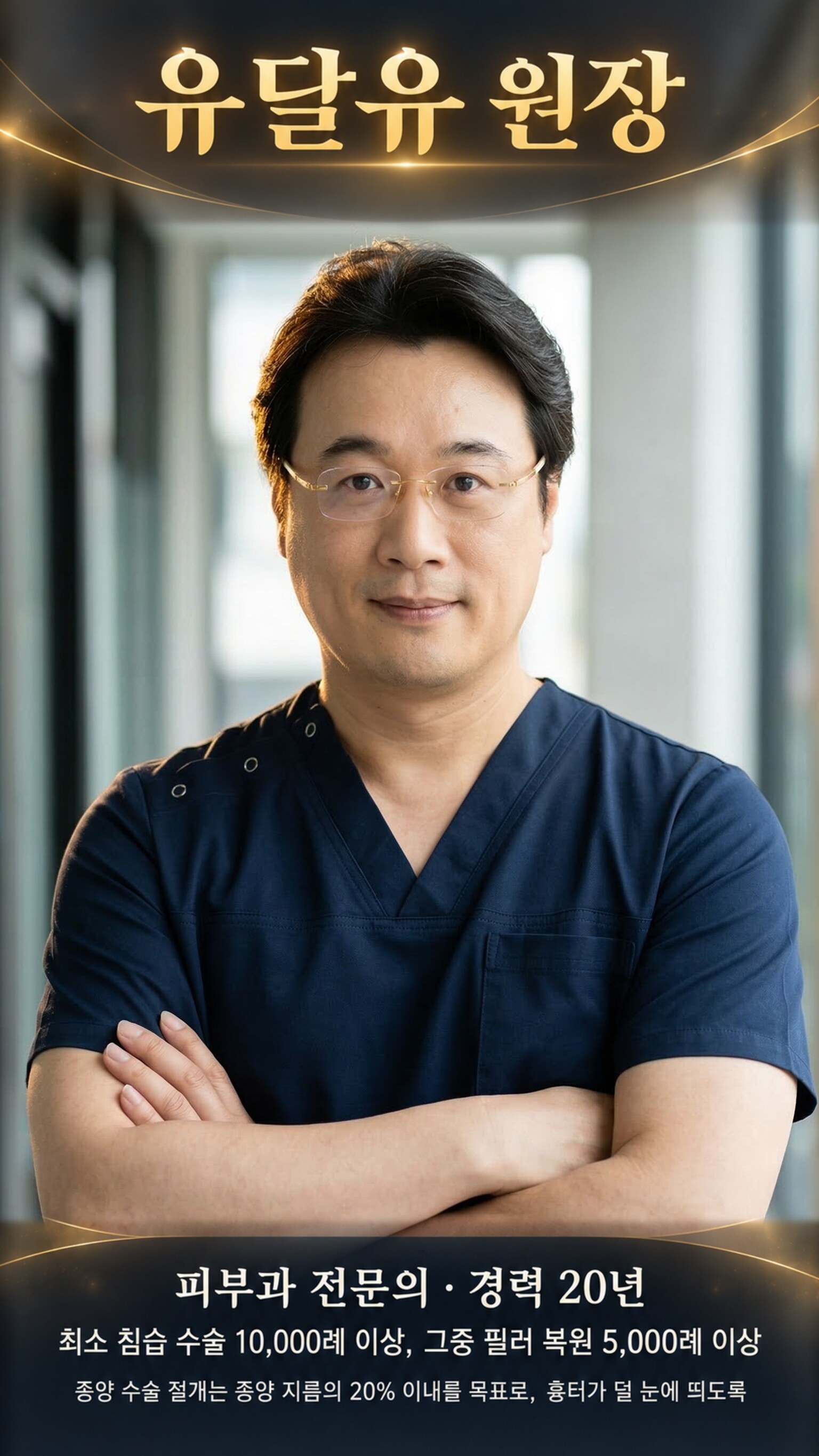 유달유 원장 — 피부과 전문의 · 최소 침습 수술 10,000례 이상